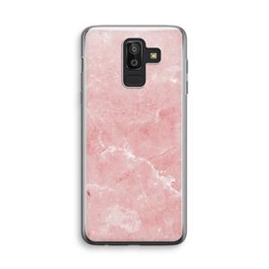 CaseCompany Roze marmer: Samsung Galaxy J8 (2018) Transparant Hoesje