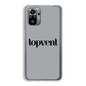 CaseCompany Topvent Grijs Zwart: Xiaomi Redmi Note 10S Transparant Hoesje