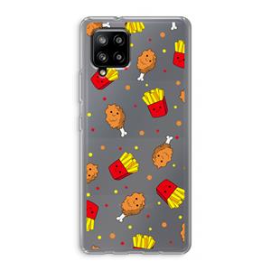 CaseCompany Chicken 'n Fries: Samsung Galaxy A42 5G Transparant Hoesje