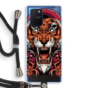 CaseCompany Tiger and Rattlesnakes: Samsung Galaxy Note 10 Lite Transparant Hoesje met koord