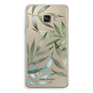 CaseCompany Tropical watercolor leaves: Samsung A3 (2017) Transparant Hoesje