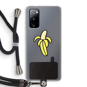 CaseCompany Banana: Samsung Galaxy S20 FE / S20 FE 5G Transparant Hoesje met koord