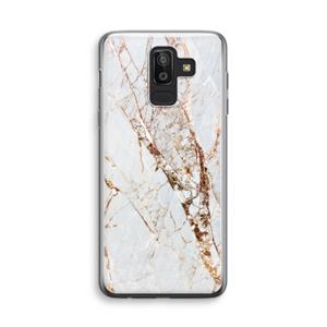 CaseCompany Goud marmer: Samsung Galaxy J8 (2018) Transparant Hoesje