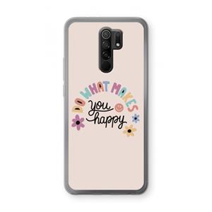 CaseCompany Happy days: Xiaomi Redmi 9 Transparant Hoesje