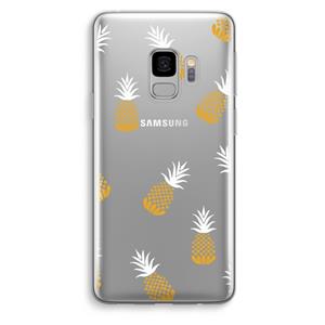 CaseCompany Ananasjes: Samsung Galaxy S9 Transparant Hoesje