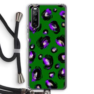 CaseCompany Green Cheetah: Sony Sony Xperia 10 III Transparant Hoesje met koord