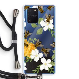 CaseCompany No flowers without bees: Samsung Galaxy Note 10 Lite Transparant Hoesje met koord
