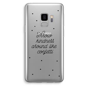 CaseCompany Confetti: Samsung Galaxy S9 Transparant Hoesje
