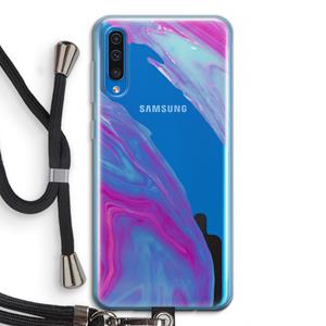 CaseCompany Zweverige regenboog: Samsung Galaxy A50 Transparant Hoesje met koord