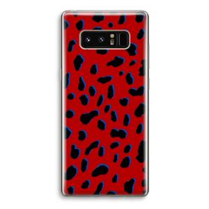 CaseCompany Red Leopard: Samsung Galaxy Note 8 Transparant Hoesje