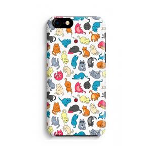 CaseCompany Kleurrijke katten: iPhone 8 Volledig Geprint Hoesje