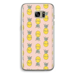 CaseCompany Ananas: Samsung Galaxy S7 Edge Transparant Hoesje