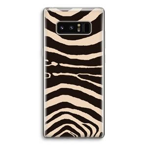 CaseCompany Arizona Zebra: Samsung Galaxy Note 8 Transparant Hoesje