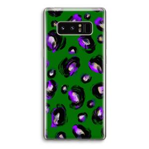CaseCompany Green Cheetah: Samsung Galaxy Note 8 Transparant Hoesje