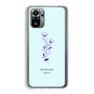 CaseCompany Bloom with grace: Xiaomi Redmi Note 10S Transparant Hoesje
