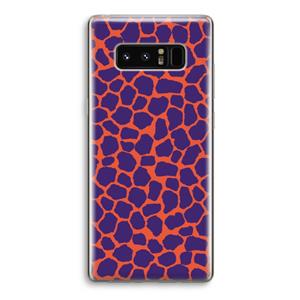 CaseCompany Purple Giraffe: Samsung Galaxy Note 8 Transparant Hoesje