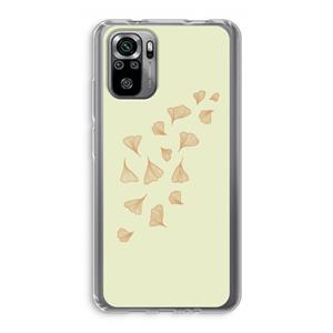CaseCompany Falling Leaves: Xiaomi Redmi Note 10S Transparant Hoesje