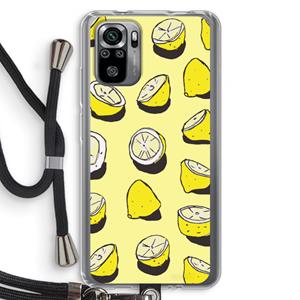 CaseCompany When Life Gives You Lemons...: Xiaomi Redmi Note 10S Transparant Hoesje met koord