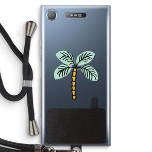 CaseCompany Palmboom: Sony Xperia XZ1 Transparant Hoesje met koord