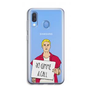 CaseCompany Gimme a call: Samsung Galaxy A40 Transparant Hoesje