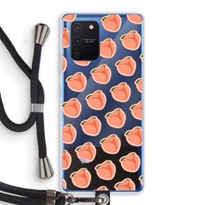 CaseCompany Just peachy: Samsung Galaxy Note 10 Lite Transparant Hoesje met koord