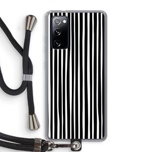 CaseCompany Stripes: Samsung Galaxy S20 FE / S20 FE 5G Transparant Hoesje met koord