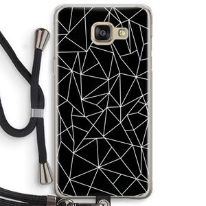 CaseCompany Geometrische lijnen wit: Samsung Galaxy A5 (2016) Transparant Hoesje met koord