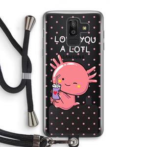 CaseCompany Love You A Lotl: Samsung Galaxy J8 (2018) Transparant Hoesje met koord