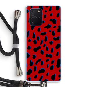 CaseCompany Red Leopard: Samsung Galaxy Note 10 Lite Transparant Hoesje met koord