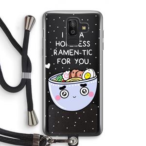 CaseCompany I'm A Hopeless Ramen-Tic For You: Samsung Galaxy J8 (2018) Transparant Hoesje met koord
