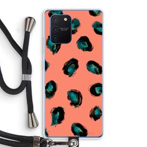 CaseCompany Pink Cheetah: Samsung Galaxy Note 10 Lite Transparant Hoesje met koord