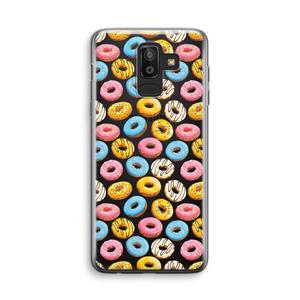 CaseCompany Pink donuts: Samsung Galaxy J8 (2018) Transparant Hoesje