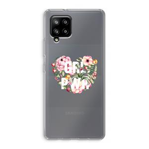 CaseCompany GRL PWR Flower: Samsung Galaxy A42 5G Transparant Hoesje
