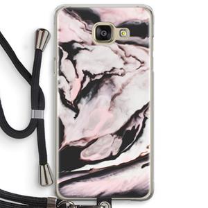 CaseCompany Roze stroom: Samsung Galaxy A5 (2016) Transparant Hoesje met koord