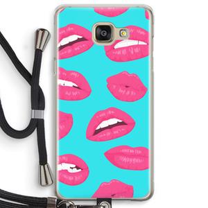 CaseCompany Bite my lip: Samsung Galaxy A5 (2016) Transparant Hoesje met koord