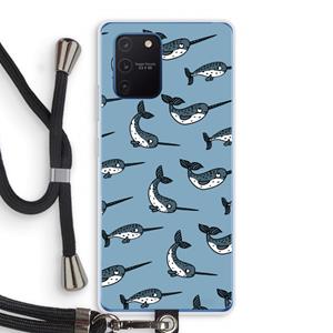 CaseCompany Narwhal: Samsung Galaxy Note 10 Lite Transparant Hoesje met koord