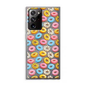 CaseCompany Pink donuts: Samsung Galaxy Note 20 Ultra / Note 20 Ultra 5G Transparant Hoesje