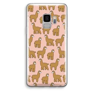 CaseCompany Alpacas: Samsung Galaxy S9 Transparant Hoesje