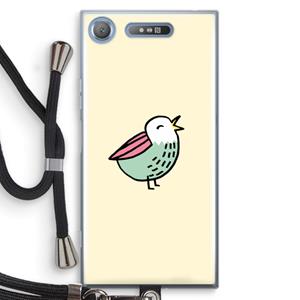 CaseCompany Birdy: Sony Xperia XZ1 Transparant Hoesje met koord