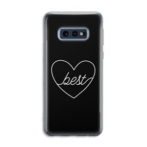 CaseCompany Best heart black: Samsung Galaxy S10e Transparant Hoesje