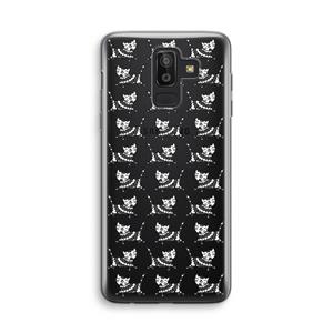 CaseCompany Zwarte poes: Samsung Galaxy J8 (2018) Transparant Hoesje