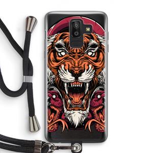 CaseCompany Tiger and Rattlesnakes: Samsung Galaxy J8 (2018) Transparant Hoesje met koord