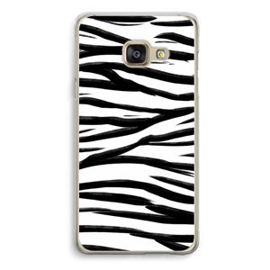 CaseCompany Zebra pattern: Samsung A3 (2017) Transparant Hoesje