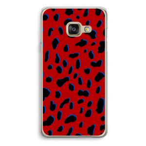 CaseCompany Red Leopard: Samsung A3 (2017) Transparant Hoesje