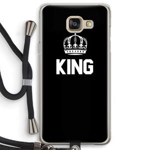 CaseCompany King zwart: Samsung Galaxy A5 (2016) Transparant Hoesje met koord