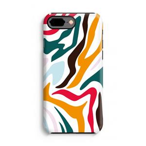 CaseCompany Colored Zebra: iPhone 7 Plus Tough Case