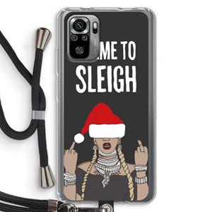 CaseCompany Came To Sleigh: Xiaomi Redmi Note 10S Transparant Hoesje met koord