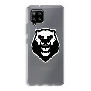 CaseCompany Angry Bear (white): Samsung Galaxy A42 5G Transparant Hoesje