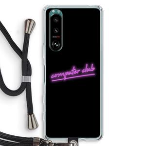 CaseCompany Vice Black: Sony Xperia 5 III Transparant Hoesje met koord