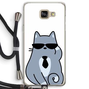 CaseCompany Cool cat: Samsung Galaxy A5 (2016) Transparant Hoesje met koord